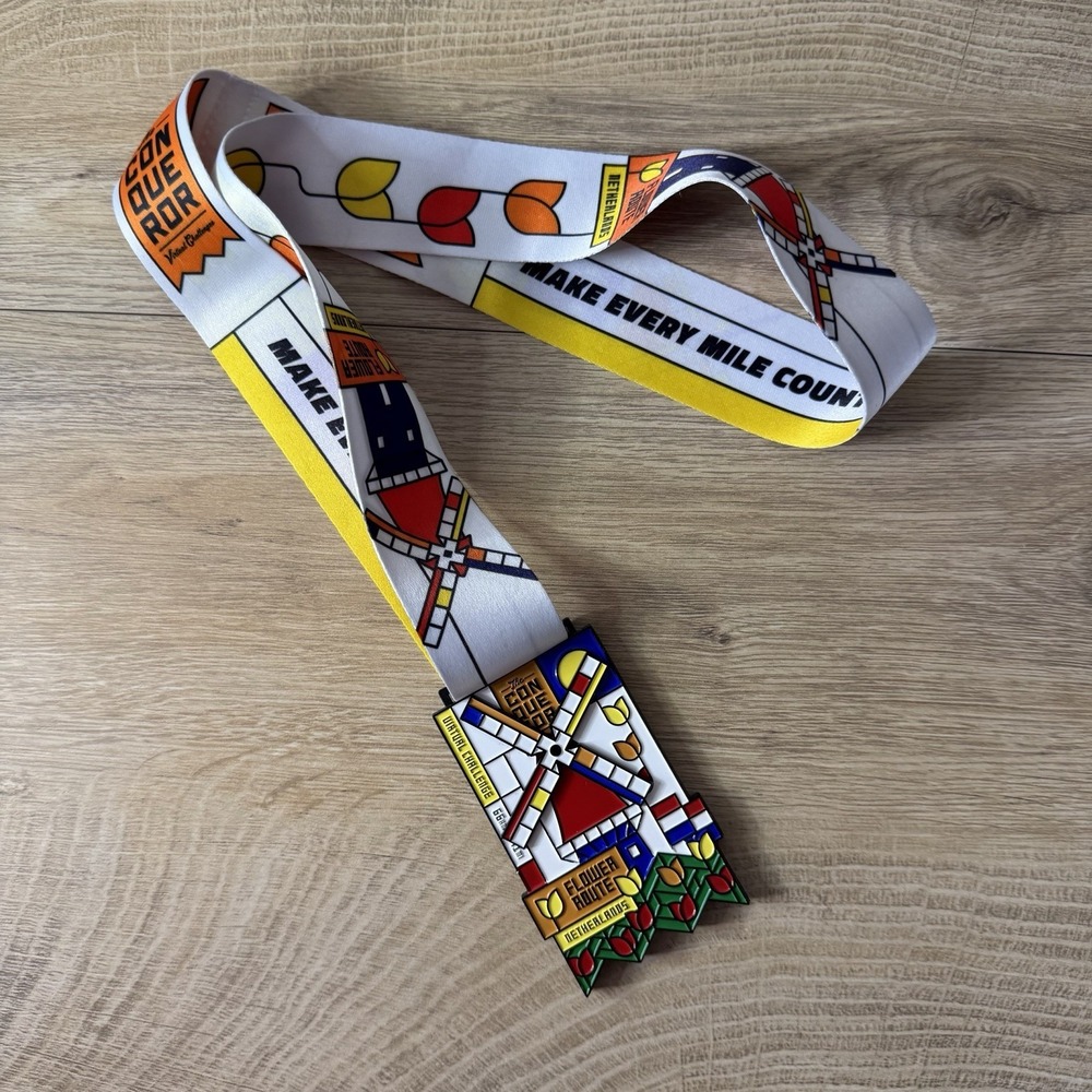 The Conqueror Netherlands Flower Route Virtual Medal Windmill Tulip Colorful Art